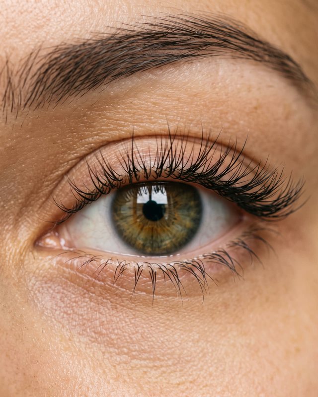 Sample photo of a wispy, textured lash set